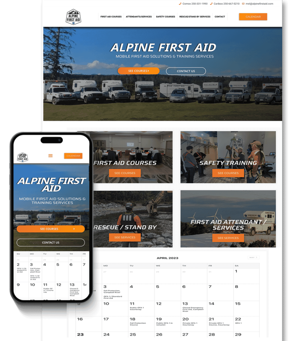 website-design-first-aid-vancouver-island websites